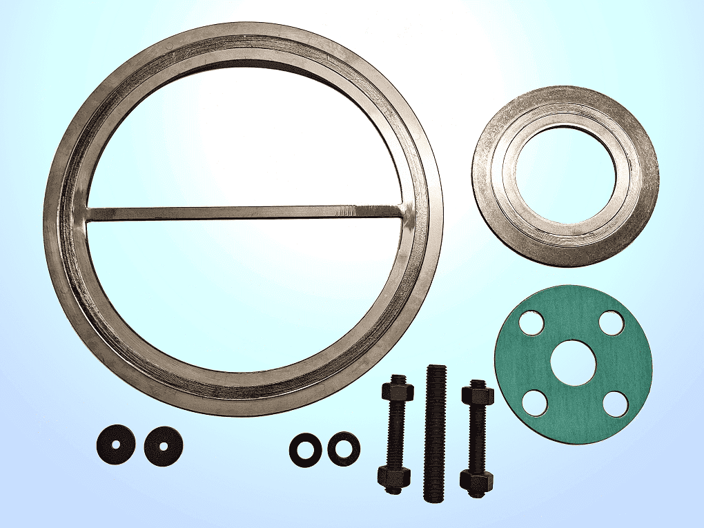 Photo of gaskets, bolts and washers, to represent that we can sell aftermarket spares.