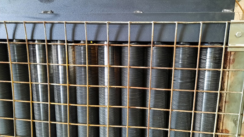 After photo of the same Oil Cooler, but fully Painted, Clean and Restored.