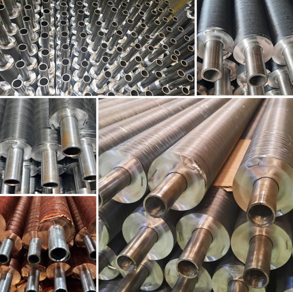 A photo of ribbon wound tubes